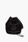 Chanel Black CC Deauville Drawstring Bucket Bag