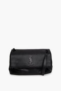 Saint Laurent All Black Medium Leather West Hollywood Bag