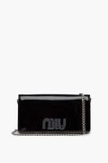 Miu Miu Black Patent WOC with Logo