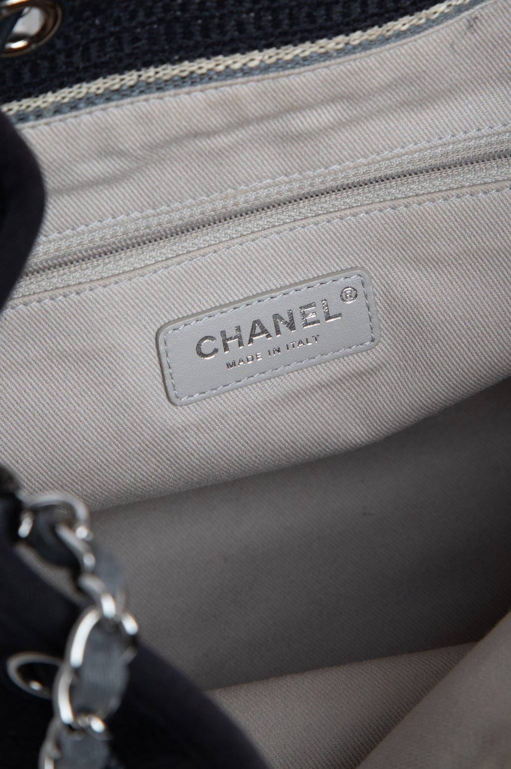 Chanel Black CC Deauville Drawstring Bucket Bag