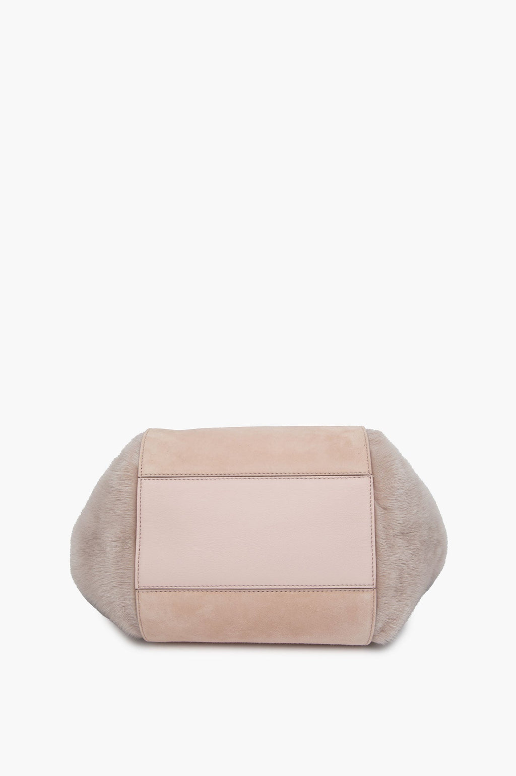 Max Mara Peach Pink Fur Tote Bag With Strap
