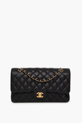 Chanel 2009 Black Caviar Medium Classic Double Flap Bag