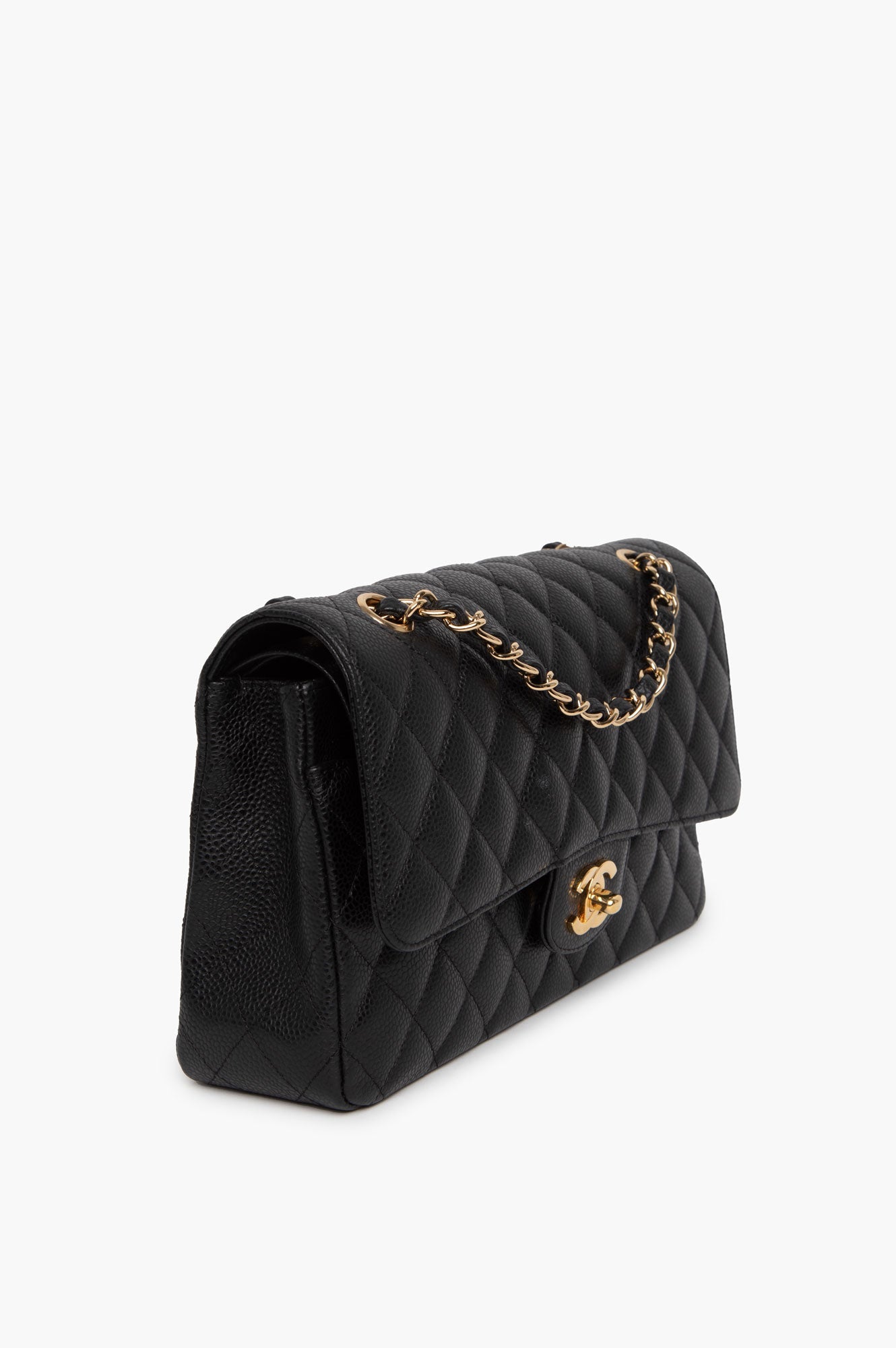 Chanel 2009 Black Caviar Medium Classic Double Flap Bag