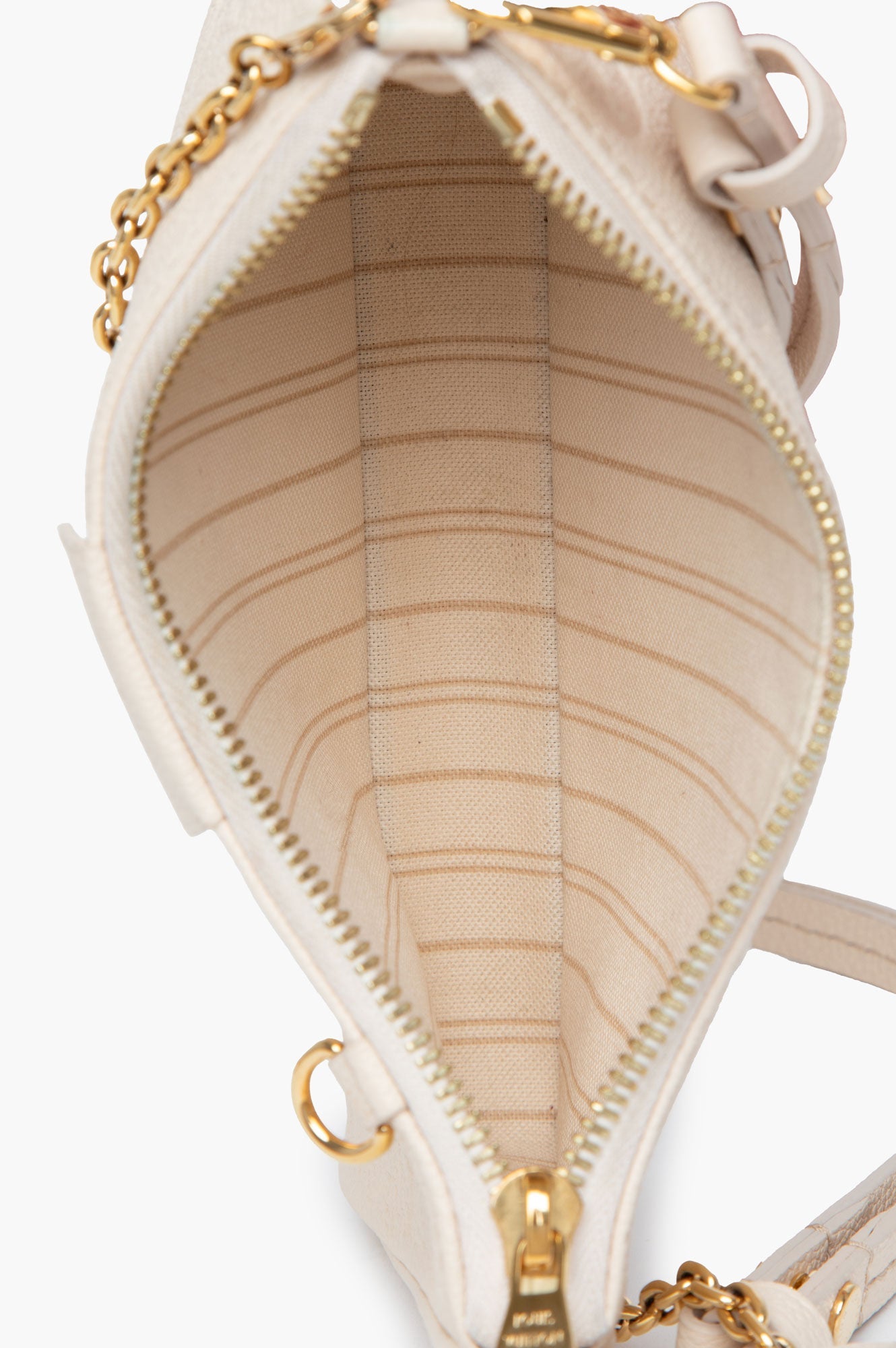 Louis Vuitton Cream Easy Pouch On Strap Bag