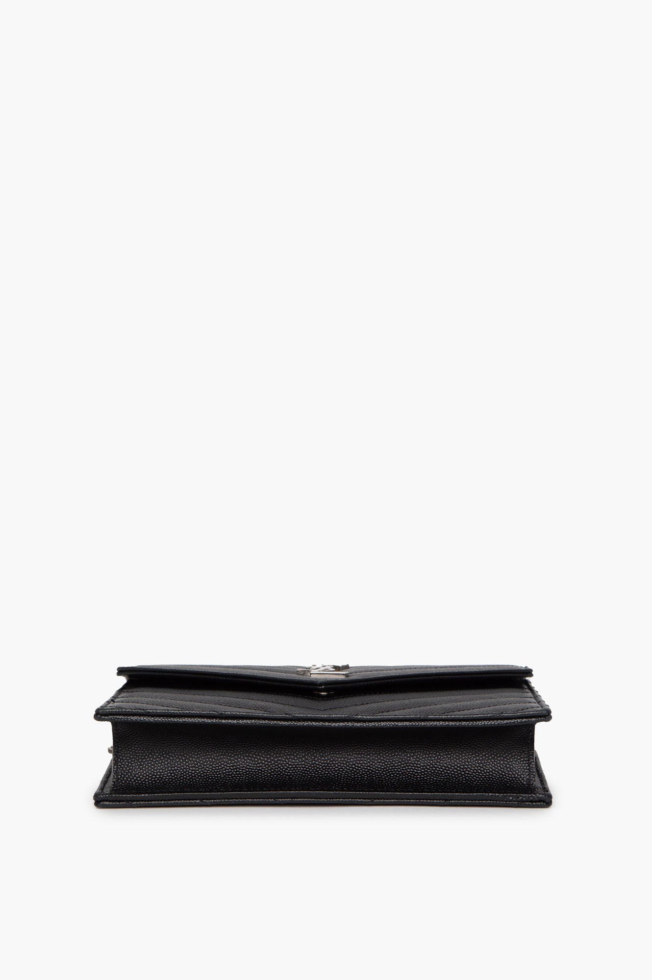 Saint Laurent Black Cassandre Wallet on Chain Bag