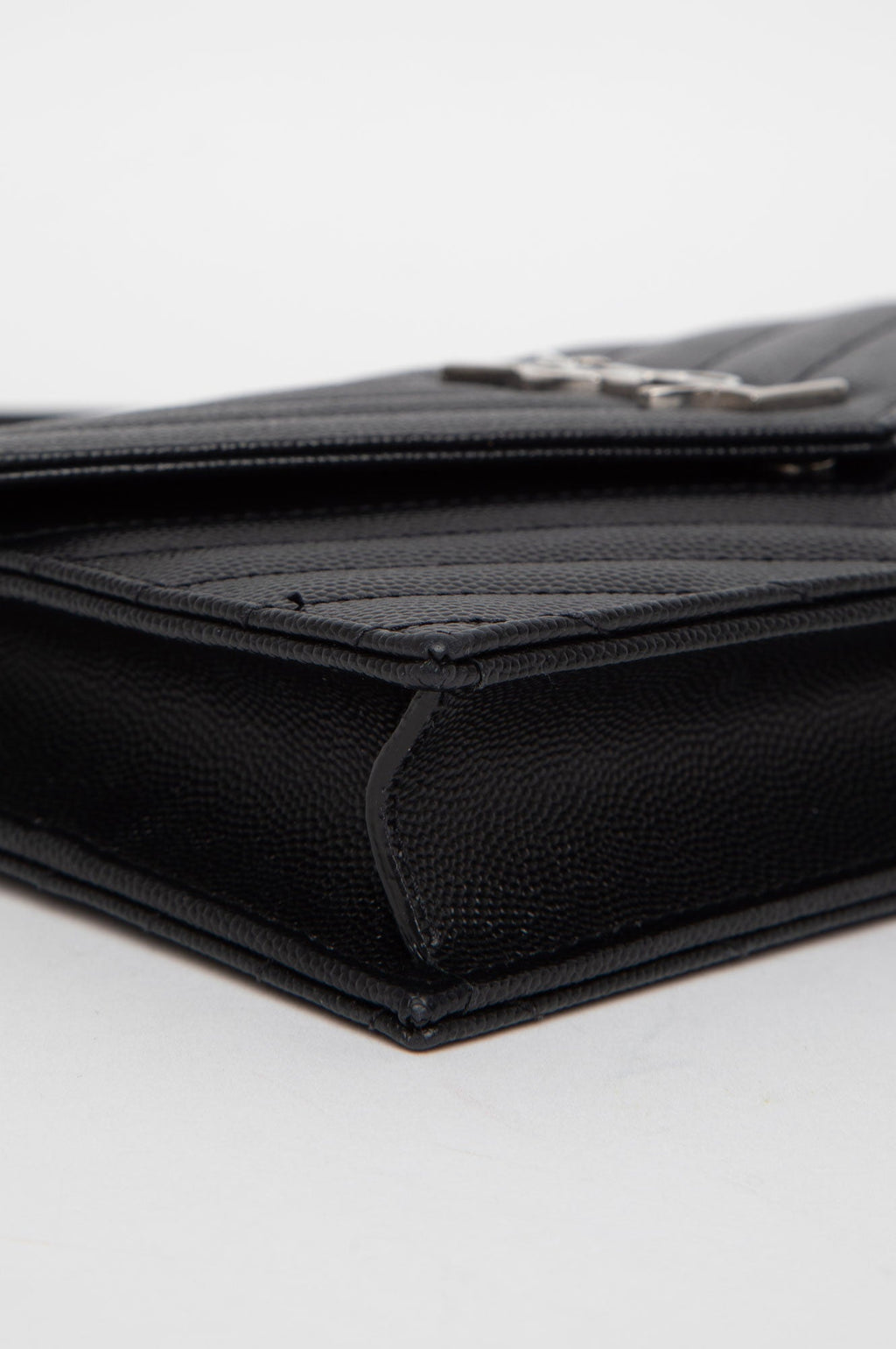 Saint Laurent Black Cassandre Wallet on Chain Bag