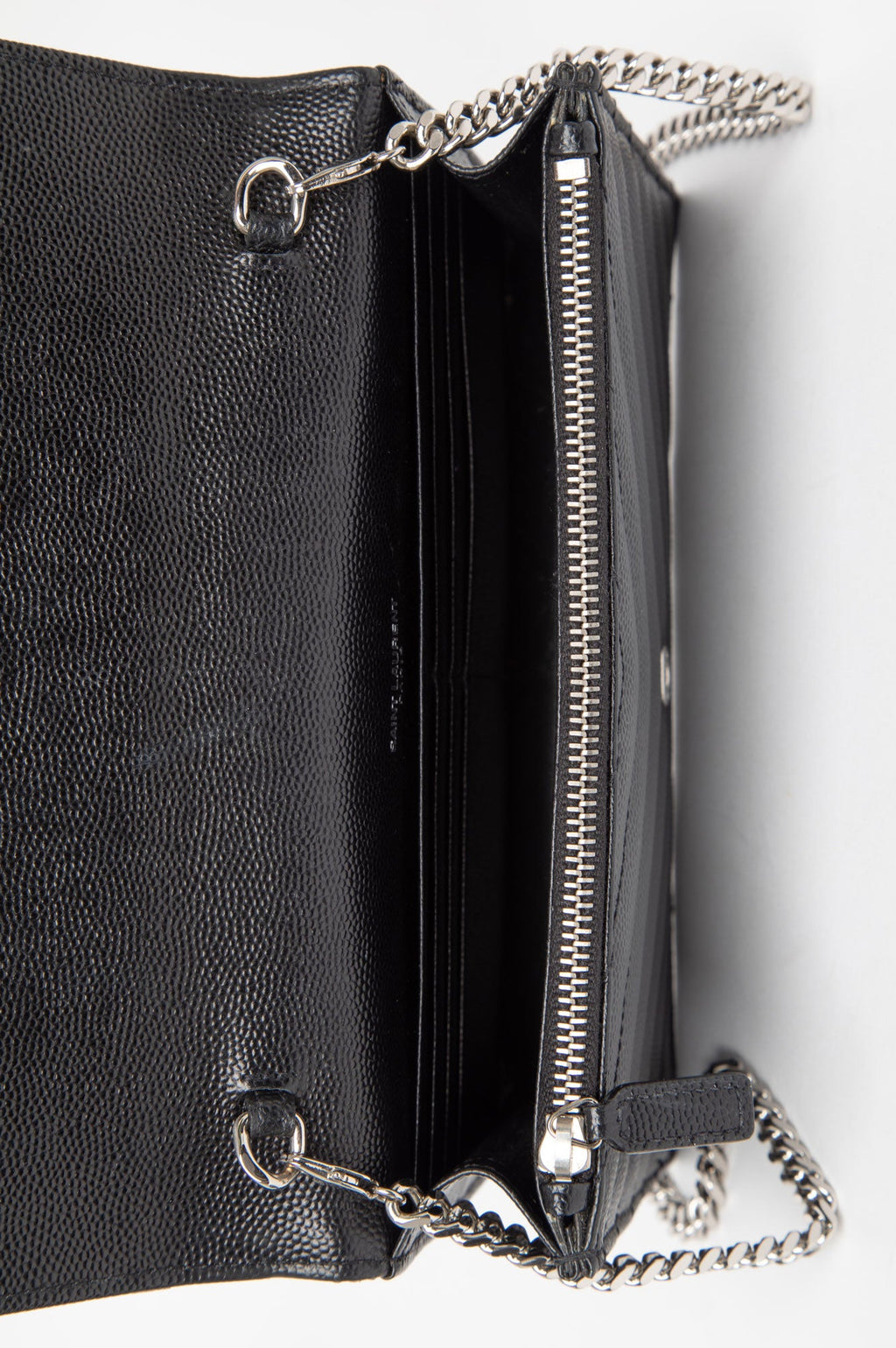 Saint Laurent Black Cassandre Wallet on Chain Bag