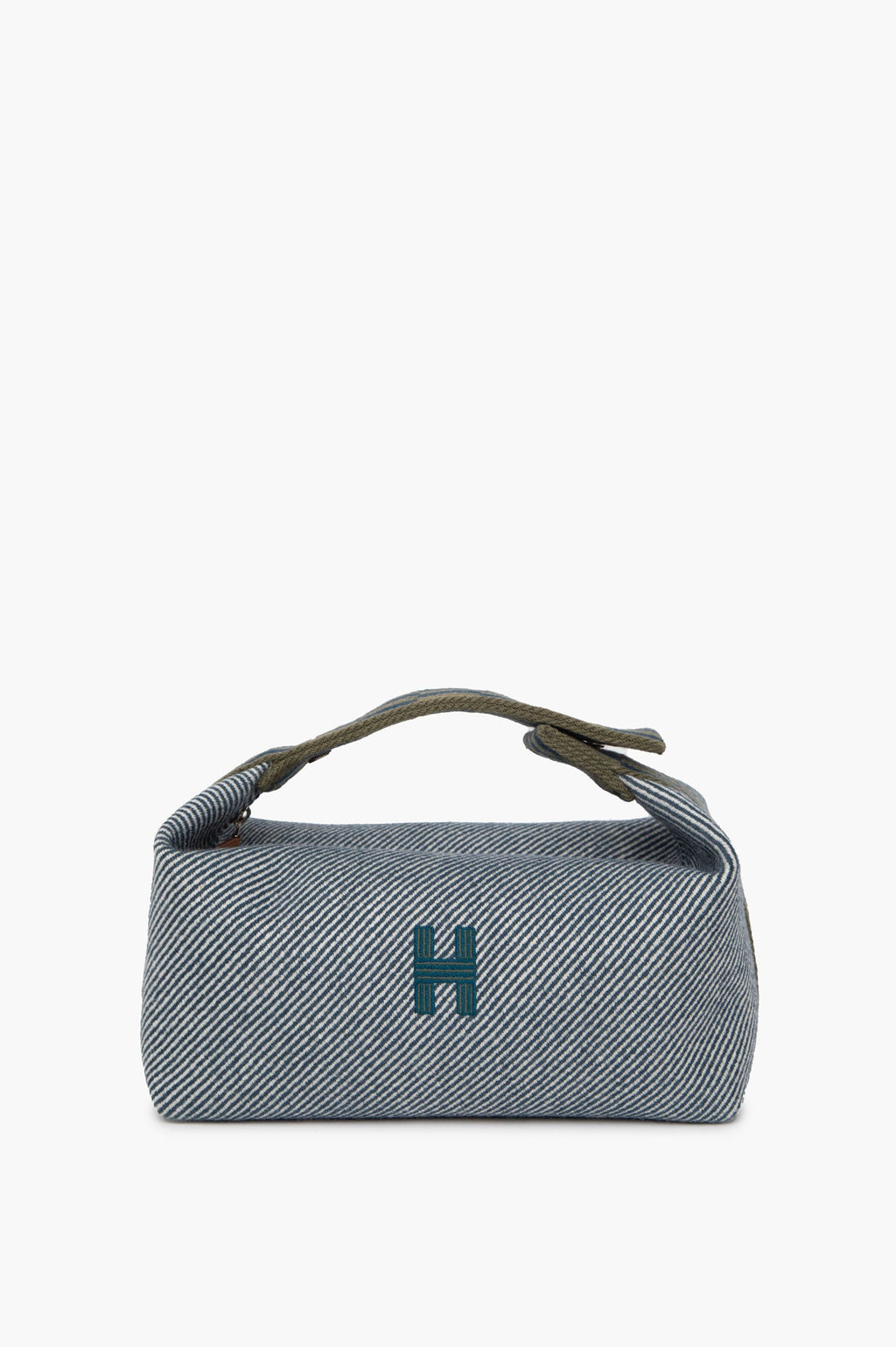 Hermes Blue Brade-A-Brac Medium Bag with Strap