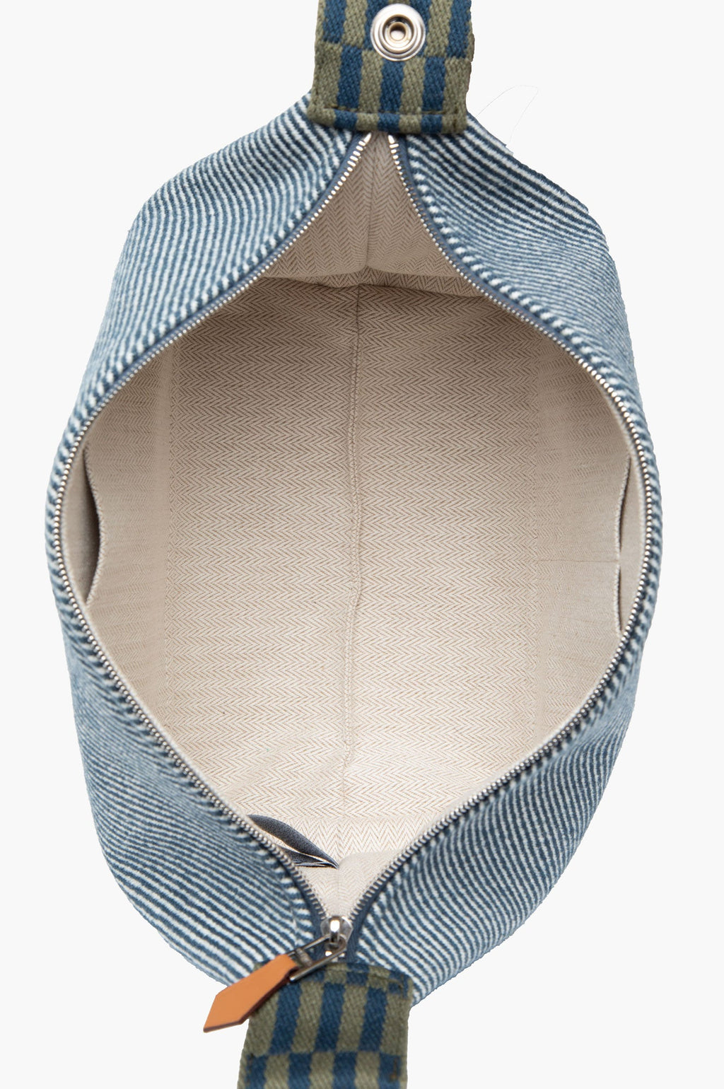 Hermes Blue Brade-A-Brac Medium Bag with Strap