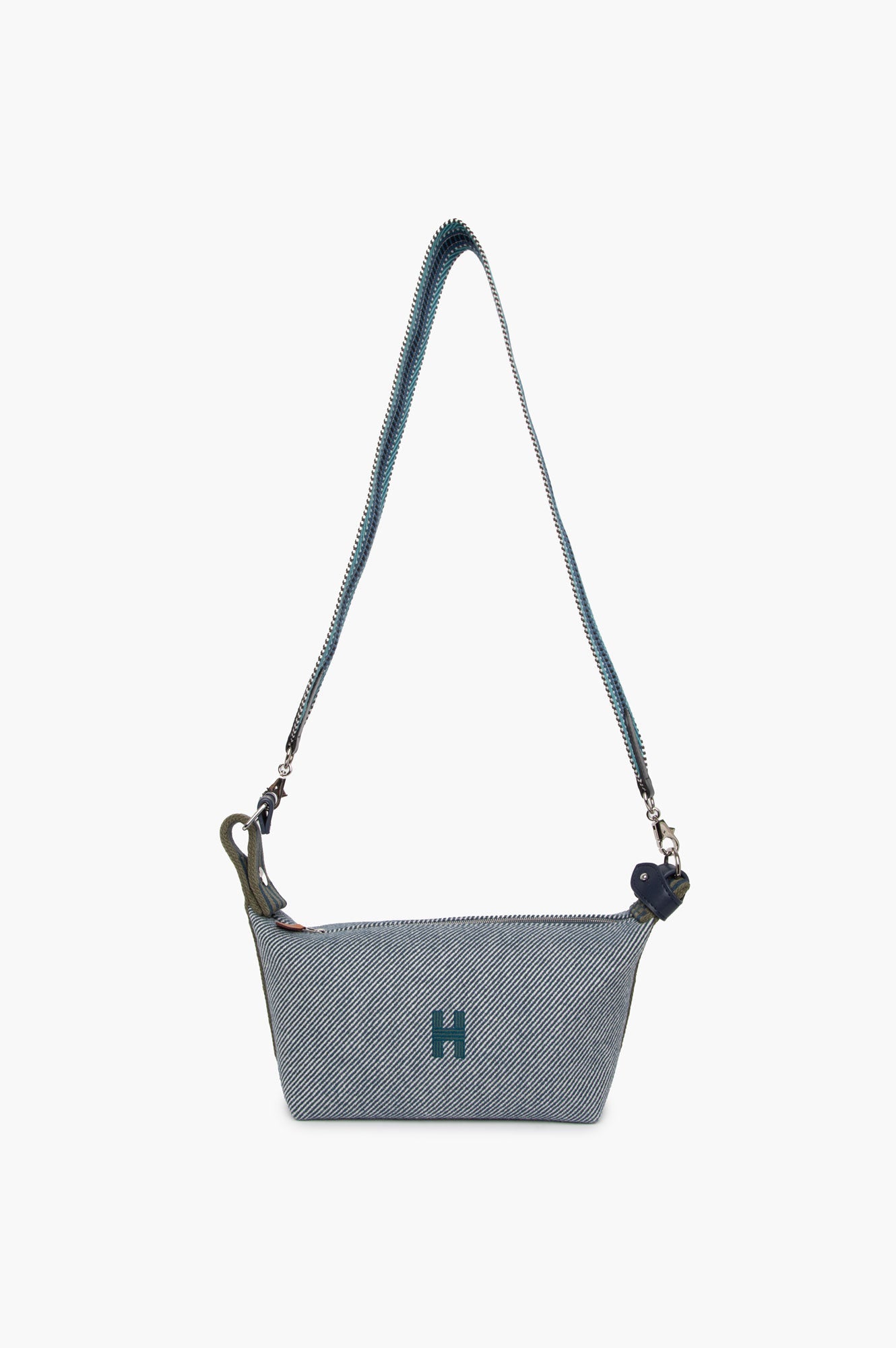 Hermes Blue Brade-A-Brac Medium Bag with Strap