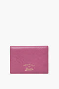 Gucci Purple Calfskin Leather Logo Wallet
