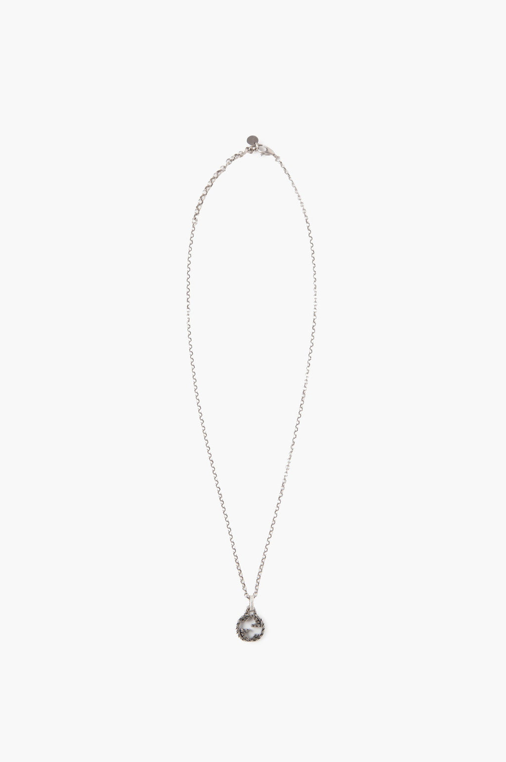 Gucci Sterling Silver GG Logo Necklace Men's