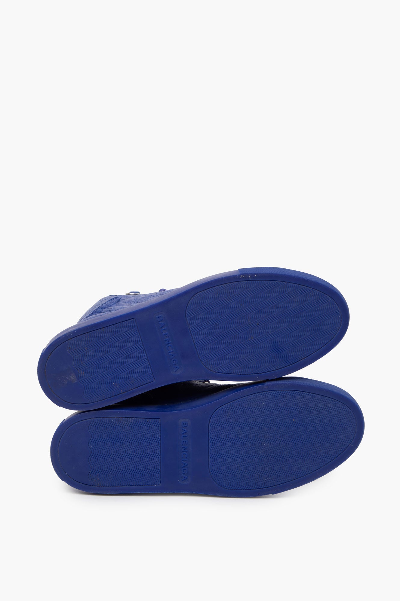 Balenciaga Blue Leather High Top Sneaker Size 39