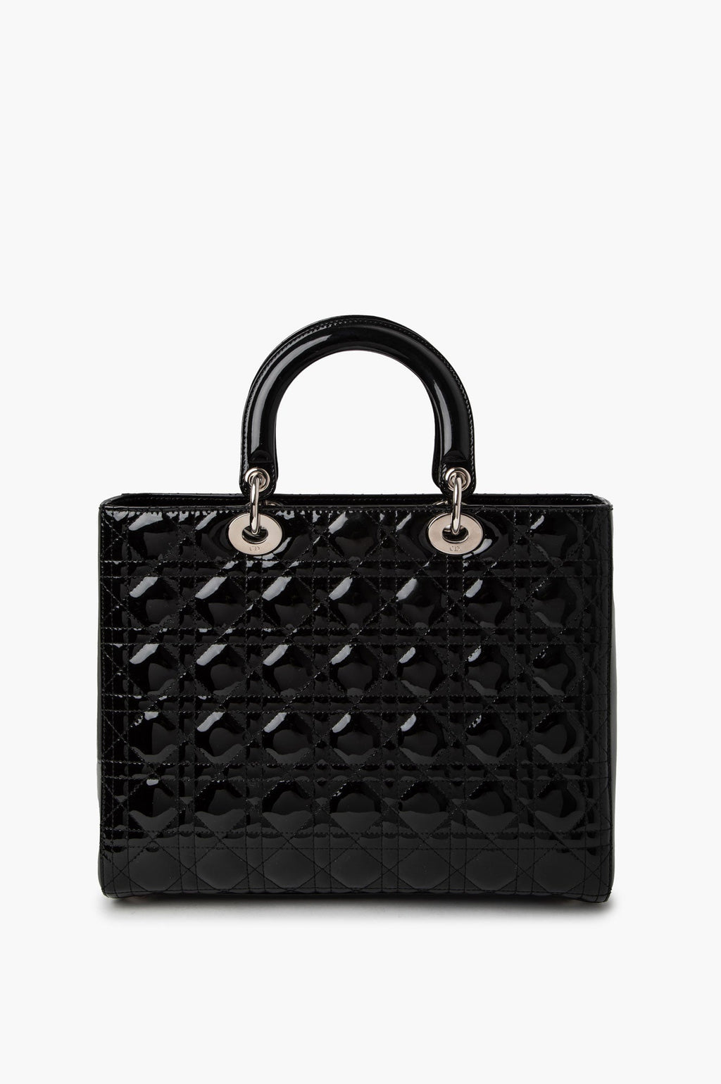 Christian Dior Large Black Patent Lady Dior