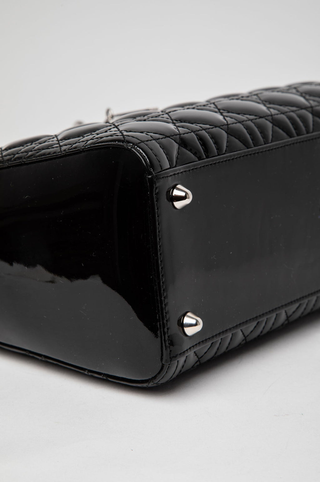 Christian Dior Large Black Patent Lady Dior