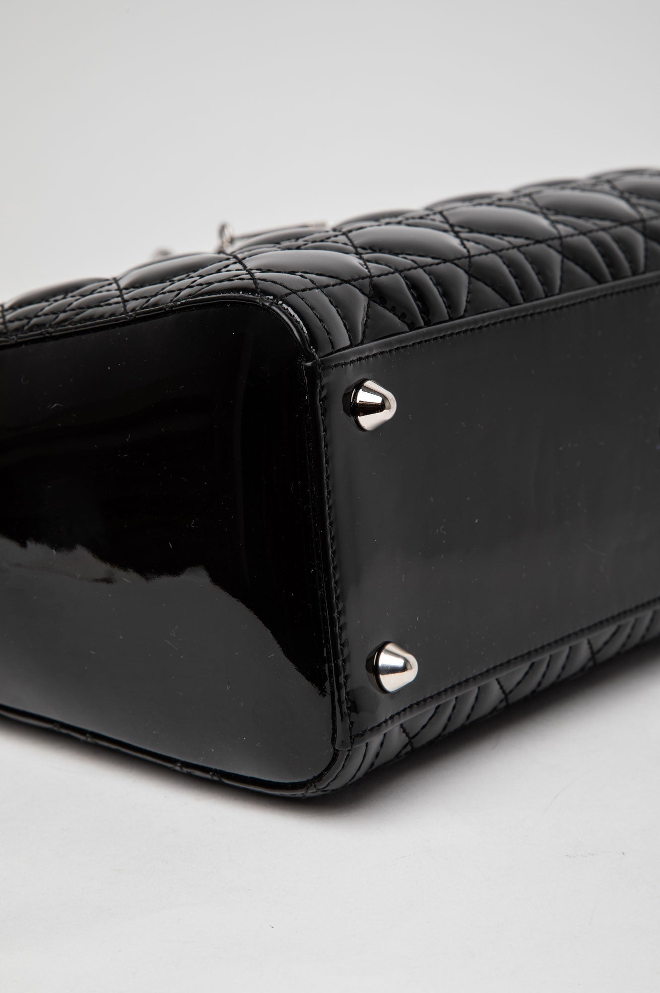 Christian Dior Large Black Patent Lady Dior