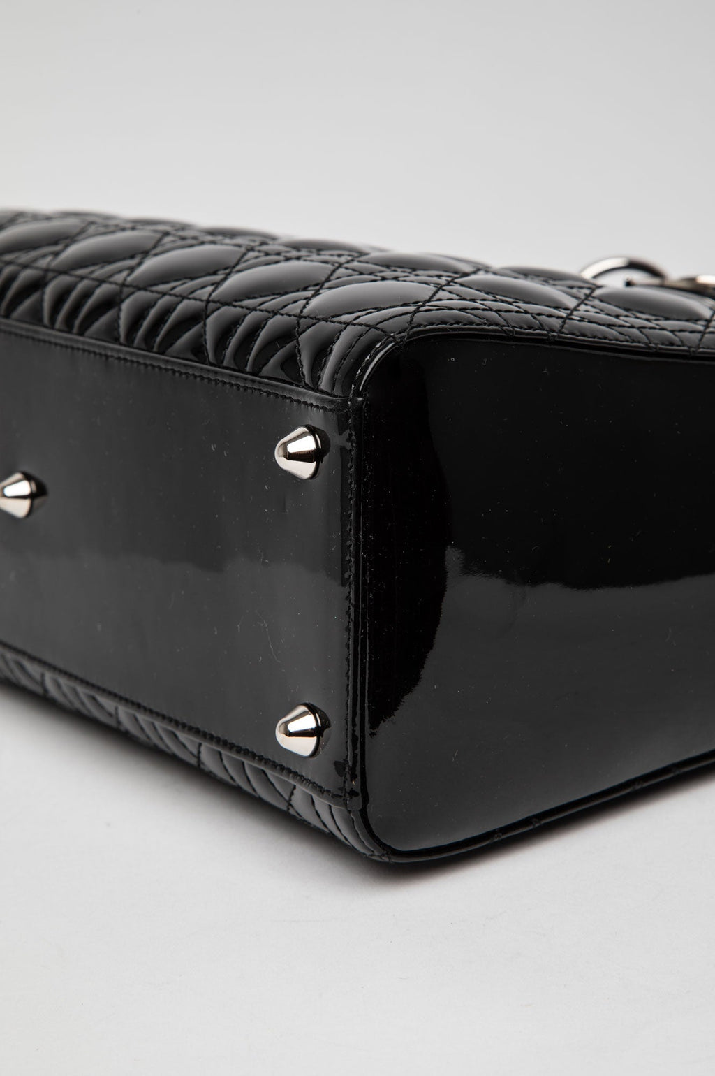Christian Dior Large Black Patent Lady Dior