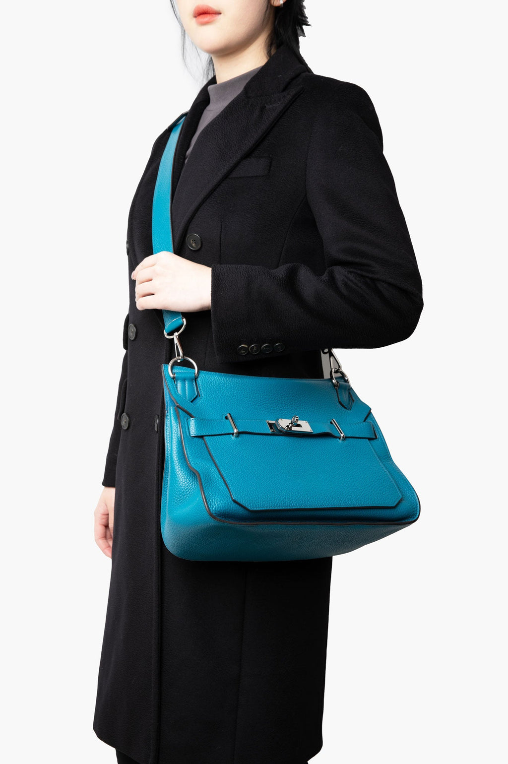 Hermes Teal Jypsiere 31 Crossbody Bag