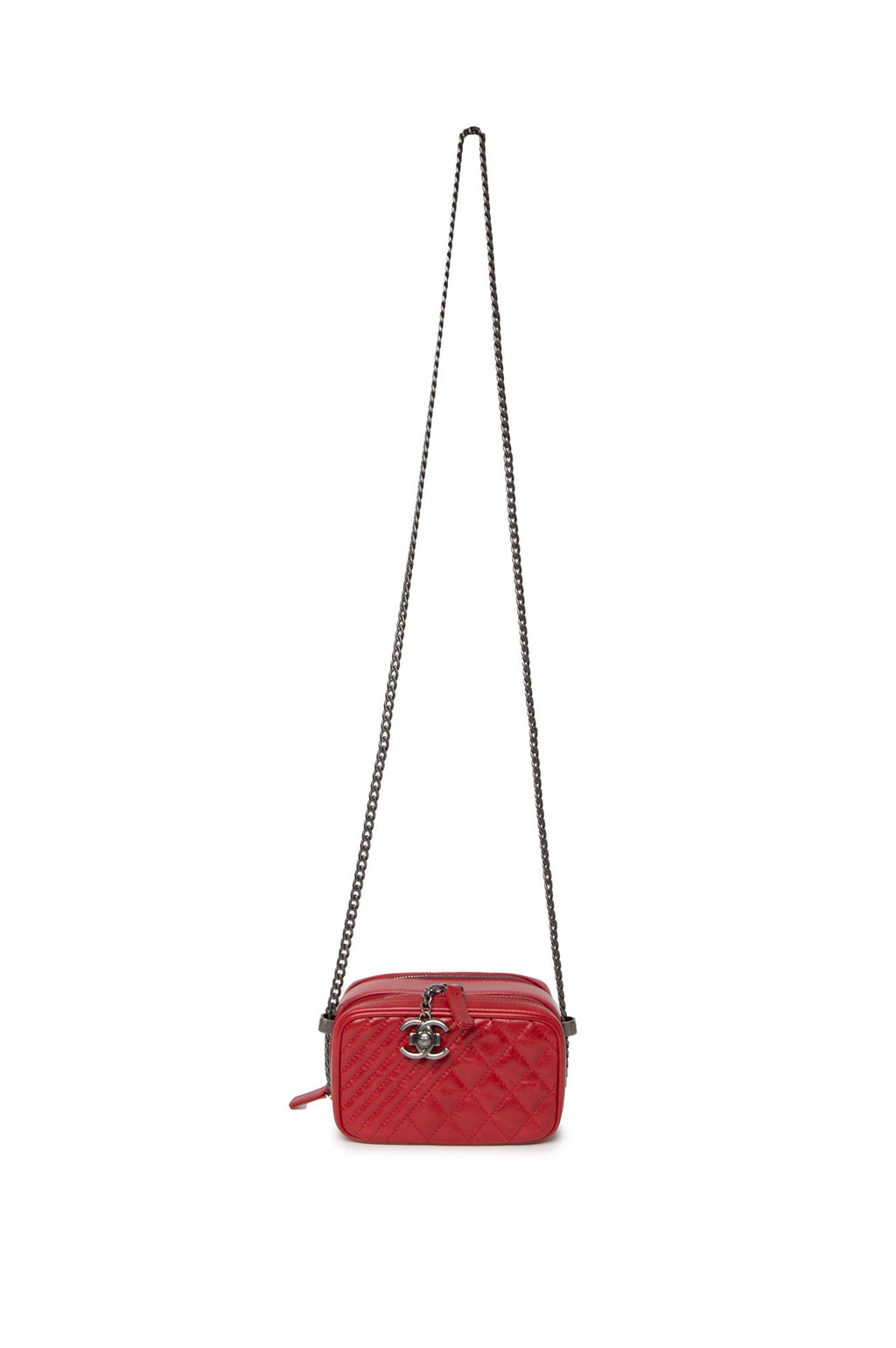 Chanel Red Mini Coco Boy Camera Bag