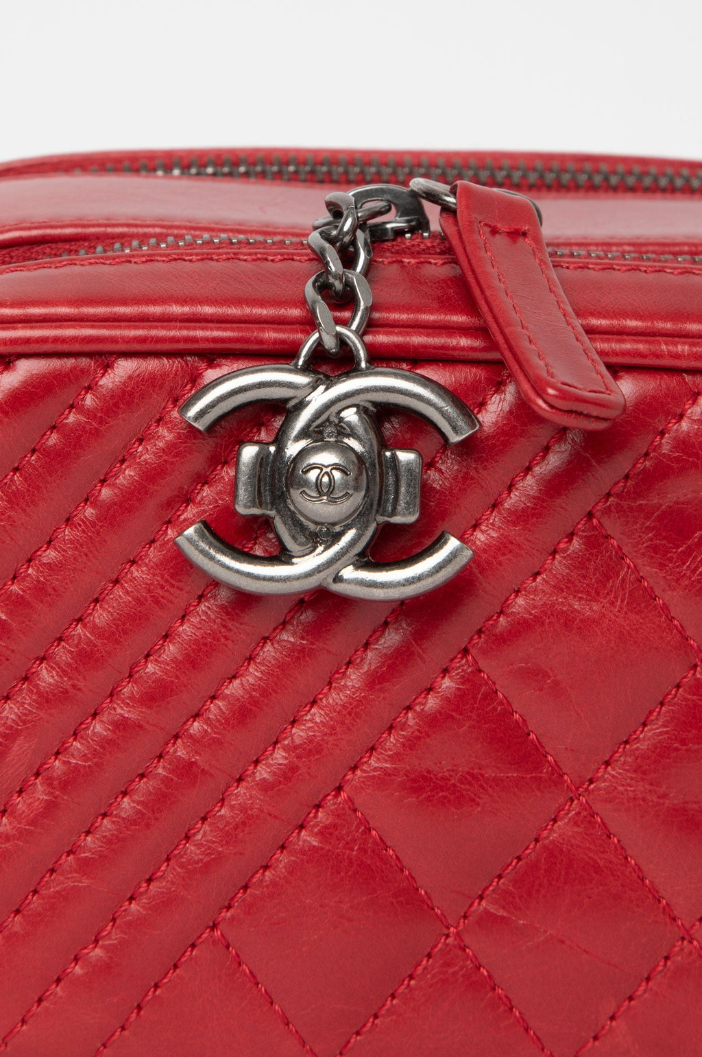 Chanel Red Mini Coco Boy Camera Bag