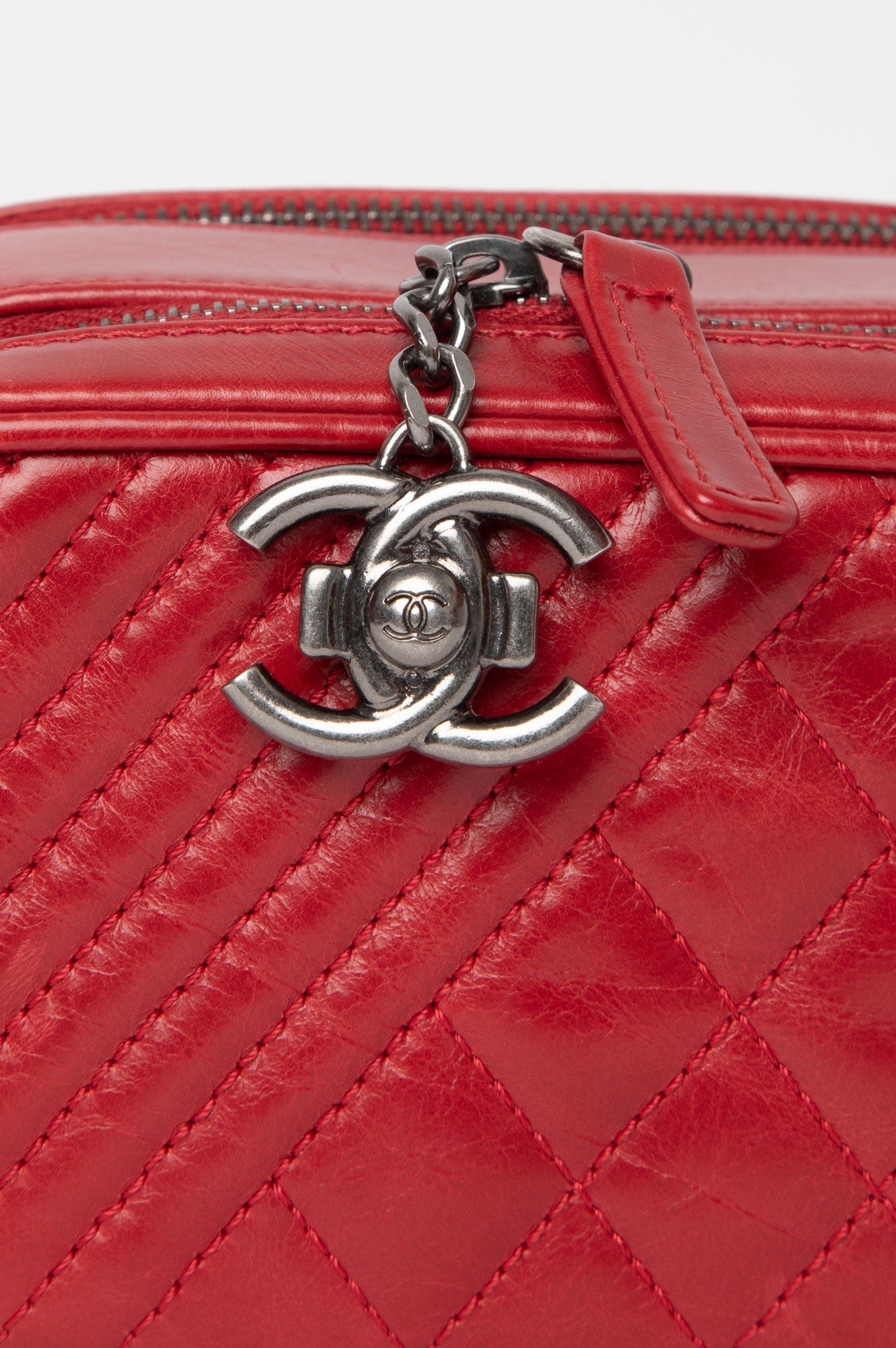 Chanel Red Mini Coco Boy Camera Bag