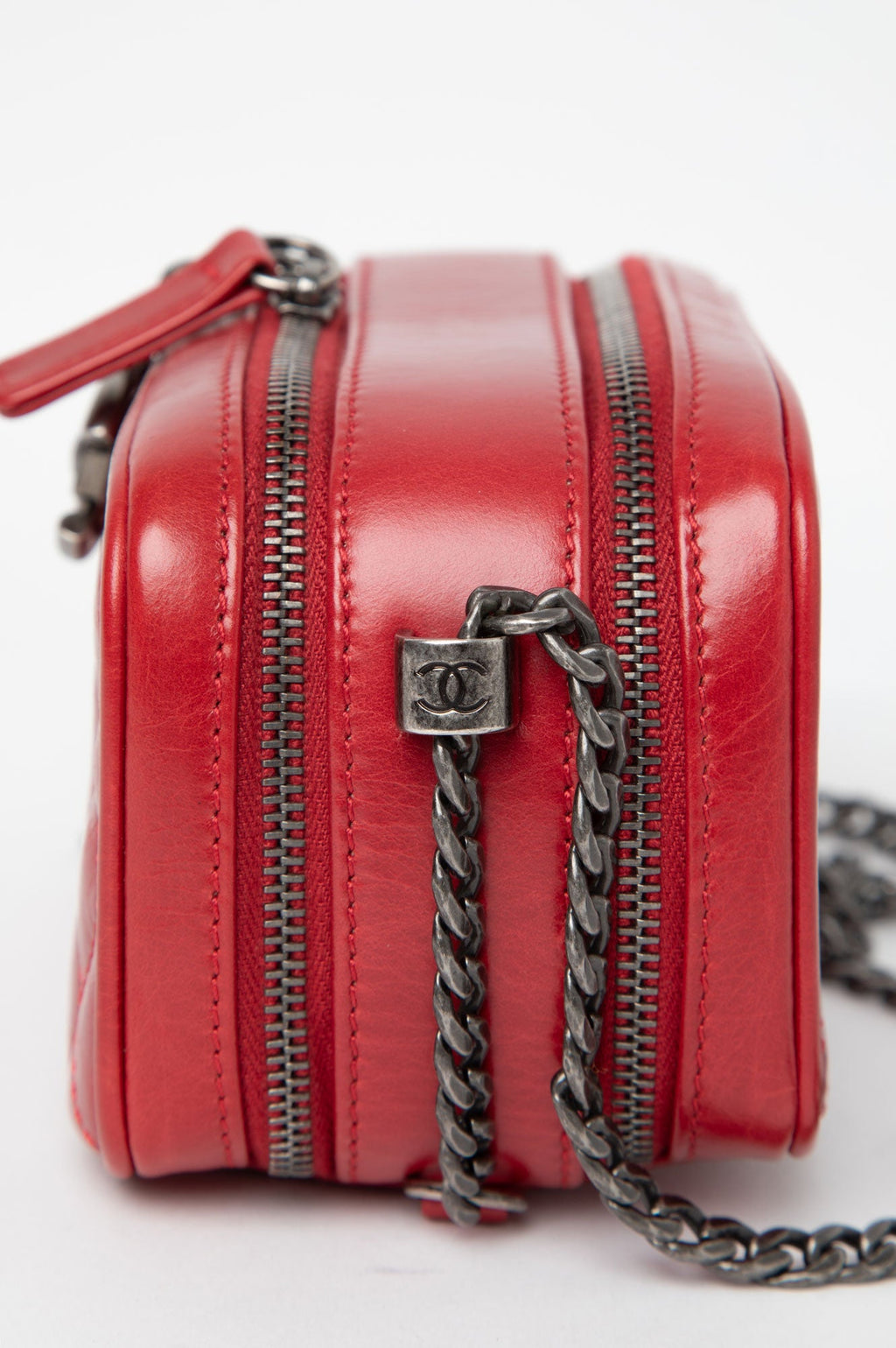 Chanel Red Mini Coco Boy Camera Bag