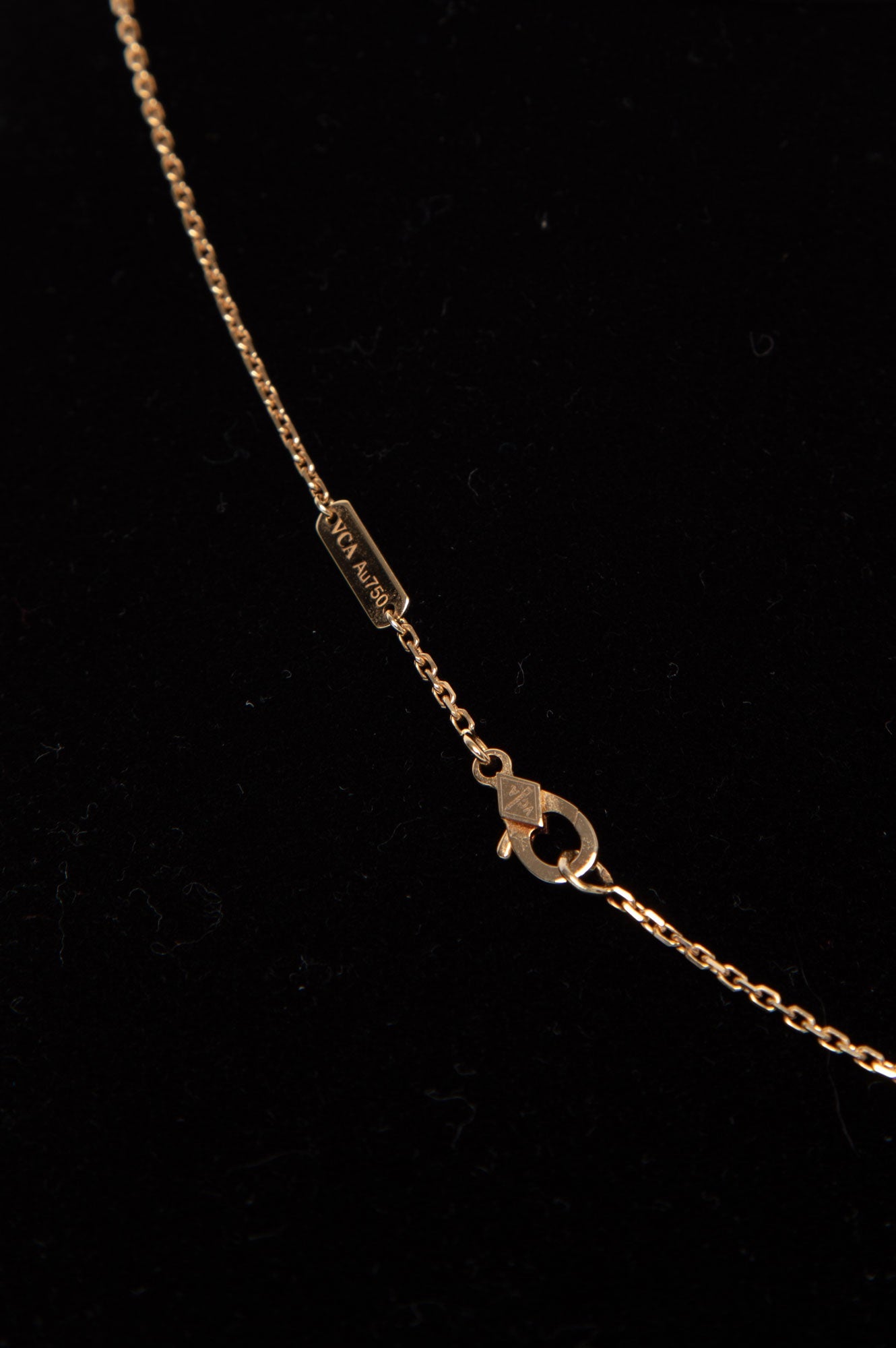 Van Cleef & Arpels Gold With White Pearl and Diamond Necklace