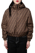 Fendi Brown FF Logo Reversible Jacket Size XS