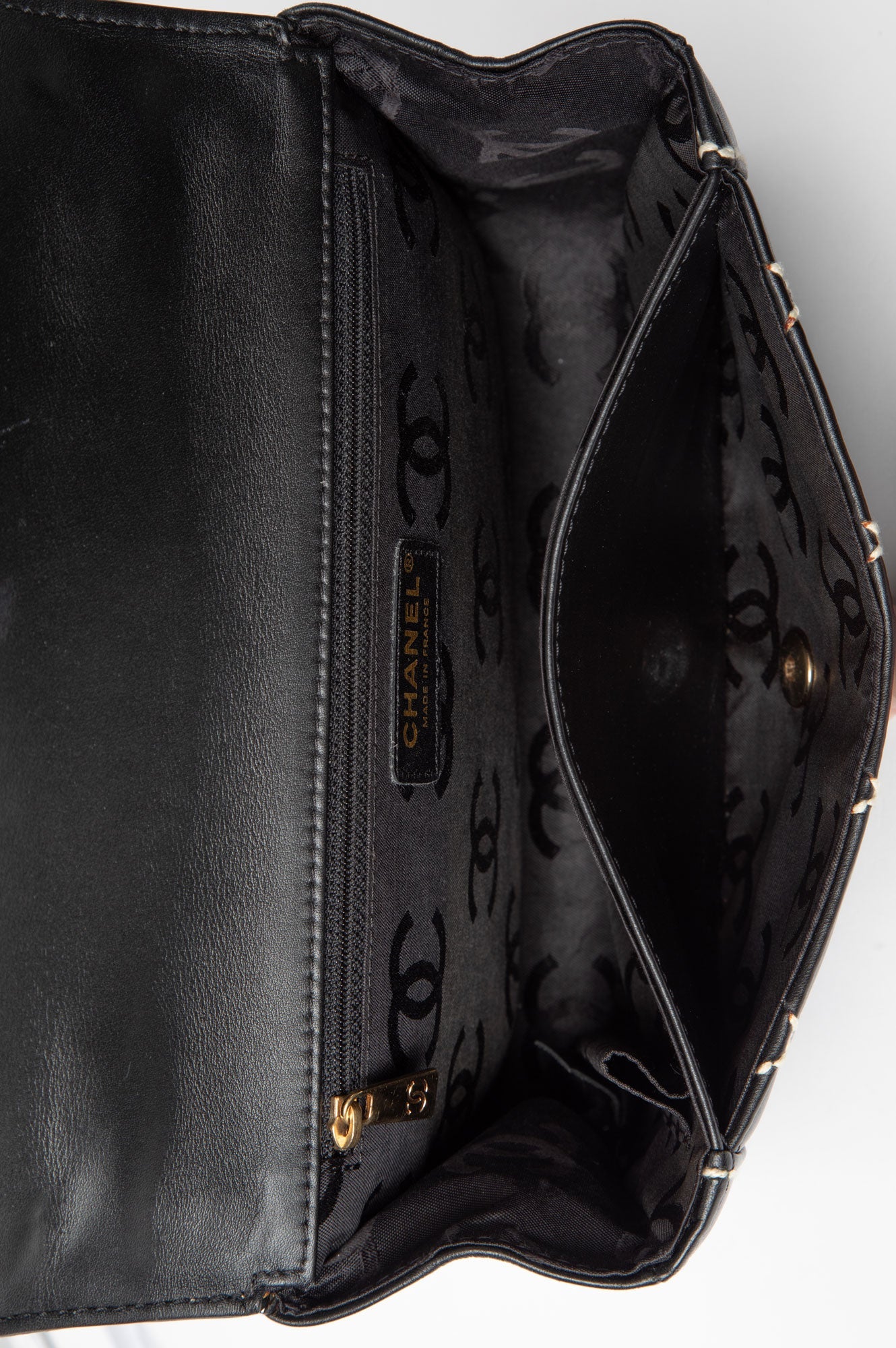Chanel 2005 Black Wild Stitch Flap Bag