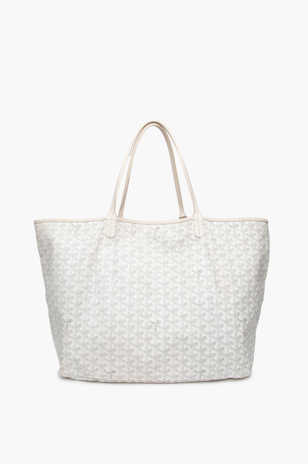 Goyard St. Louis White GM Tote With Pouch