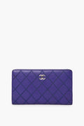 Chanel 2014 Purple Wild Stitches Long Wallet