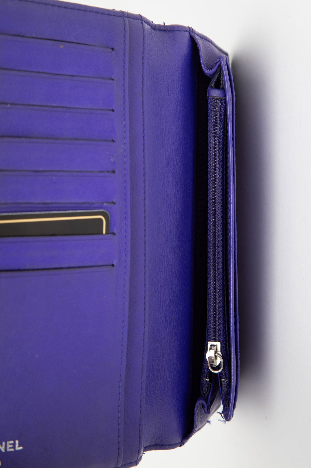 Chanel 2014 Purple Wild Stitches Long Wallet