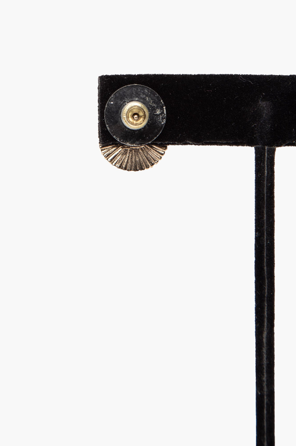 Chanel A/W21 Goldtone Black Resin CC Logo Stud Earrings