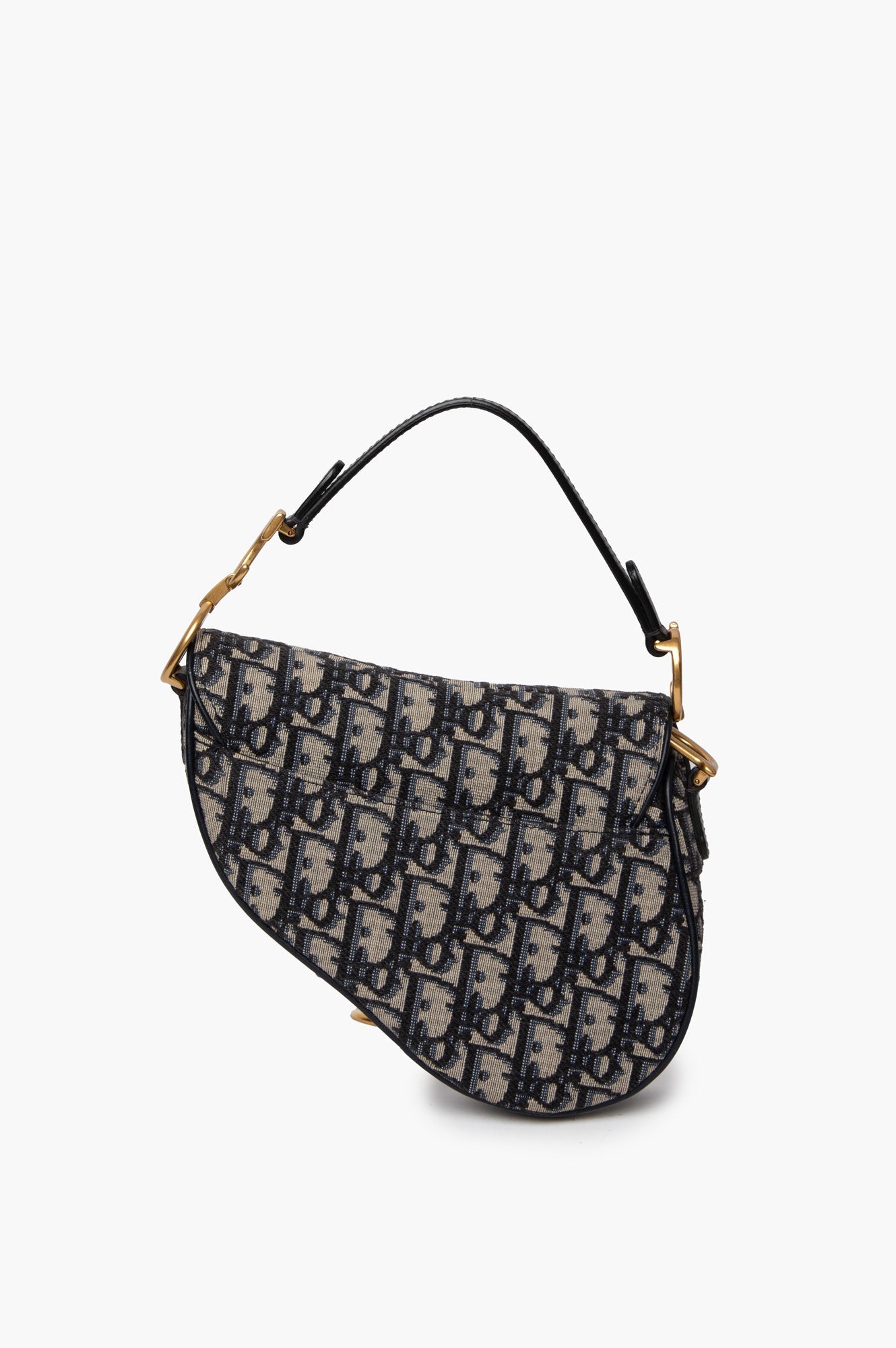 Christian Dior Saddle Oblique Mini Bag With Strap
