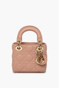 Christian Dior Lady Dior Rose des Vents Cannage Micro Bag