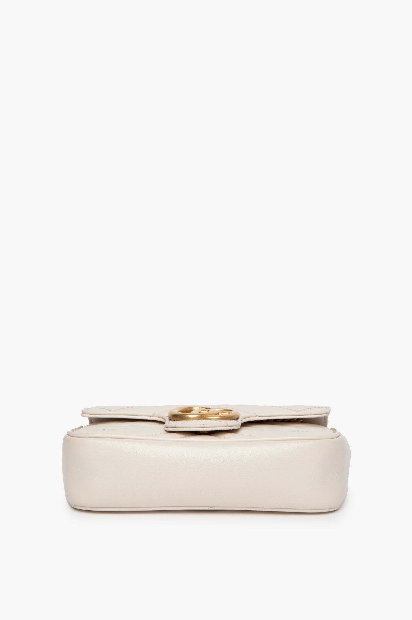 Gucci White GG Marmont Super Mini Bag
