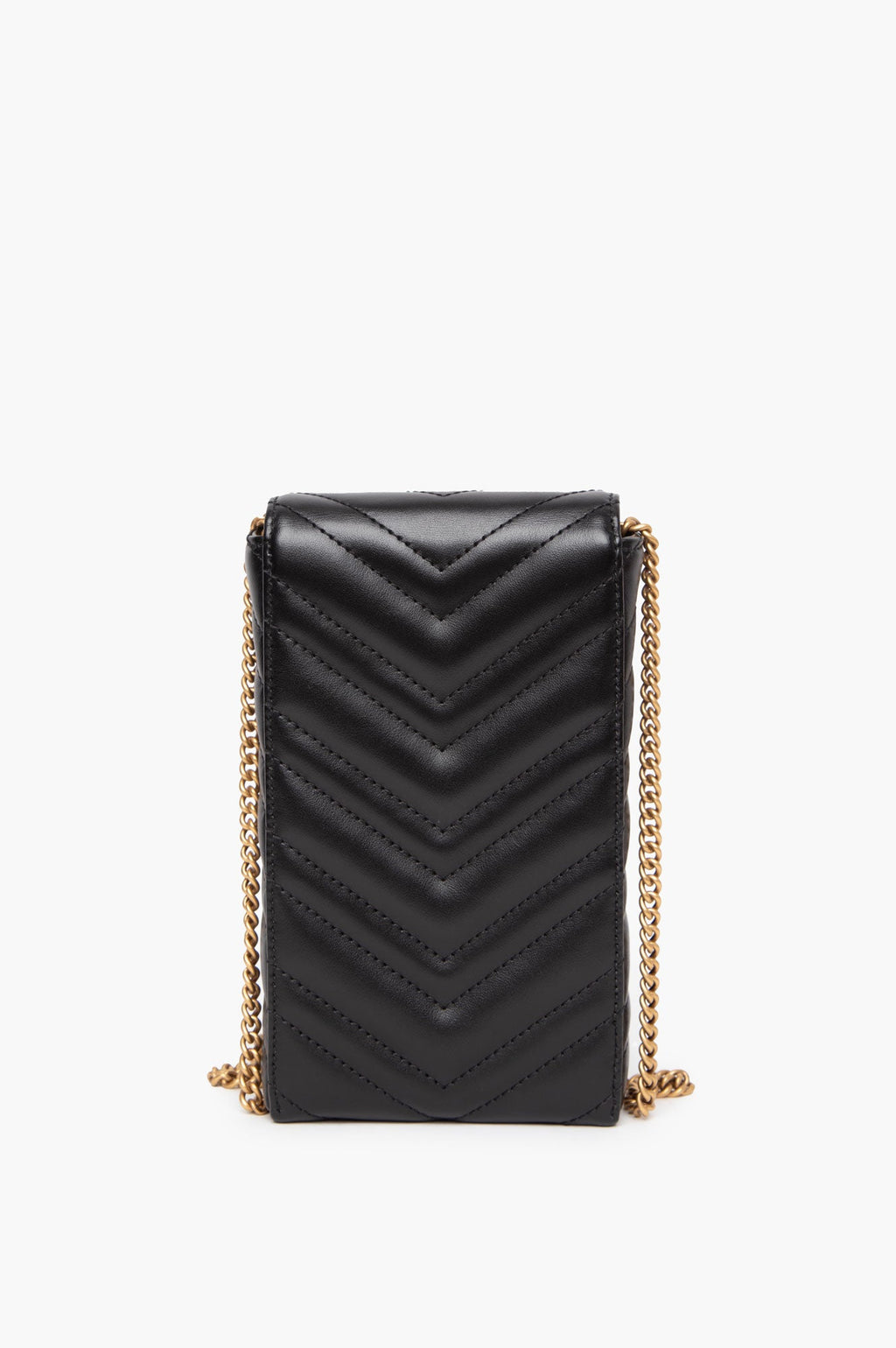 Gucci Black Leather Phone Pouch