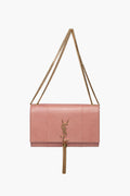 Saint Laurent Medium Rose Pink Python Kate Tassel Crossbody Bag