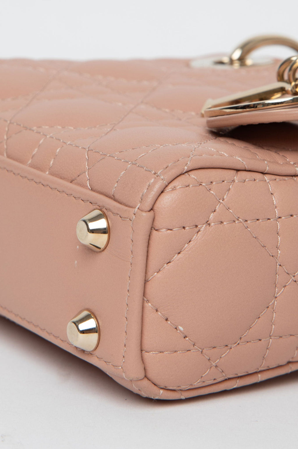 Christian Dior Lady Dior Rose des Vents Cannage Micro Bag