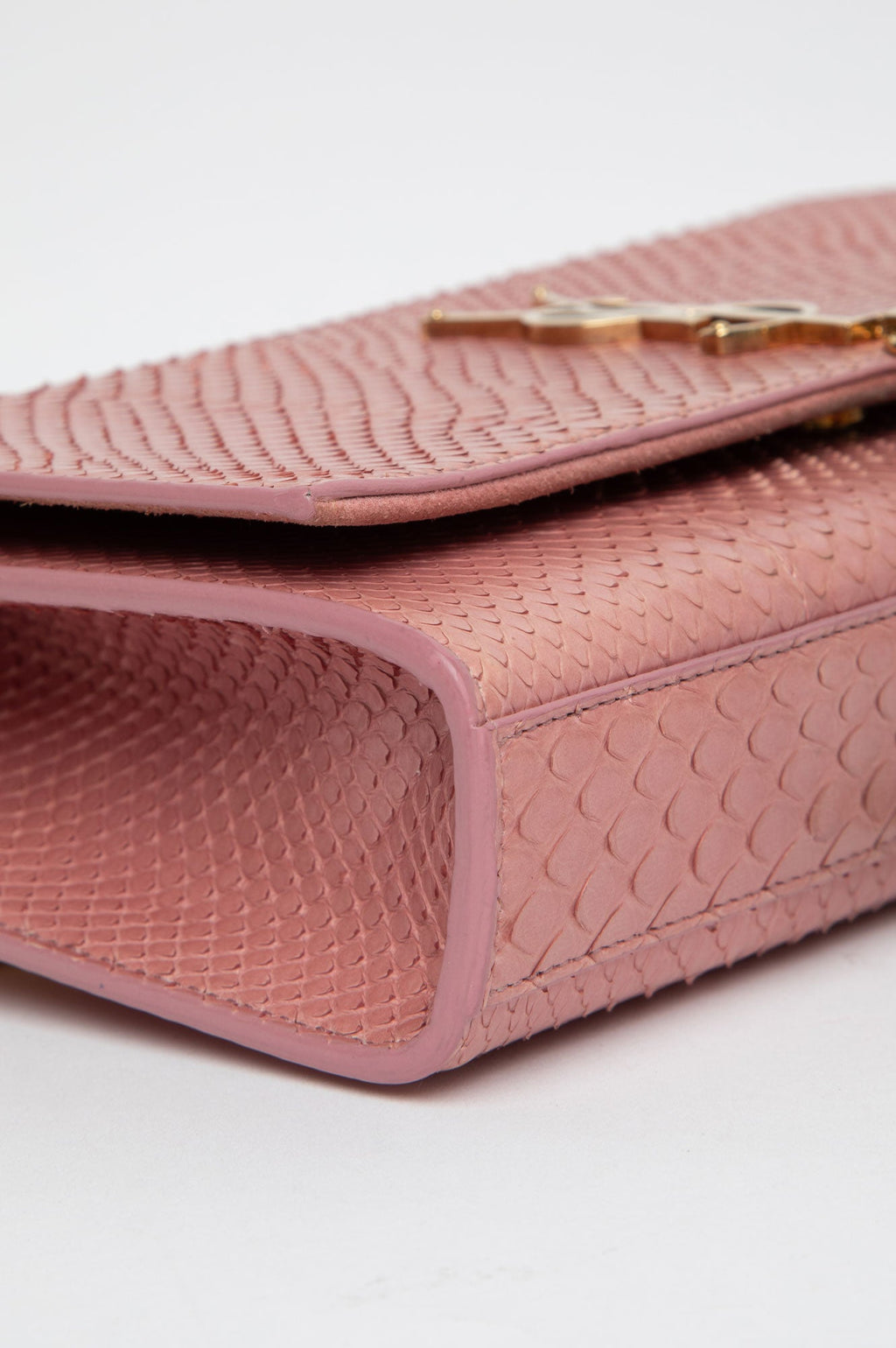 Saint Laurent Medium Rose Pink Python Kate Tassel Crossbody Bag