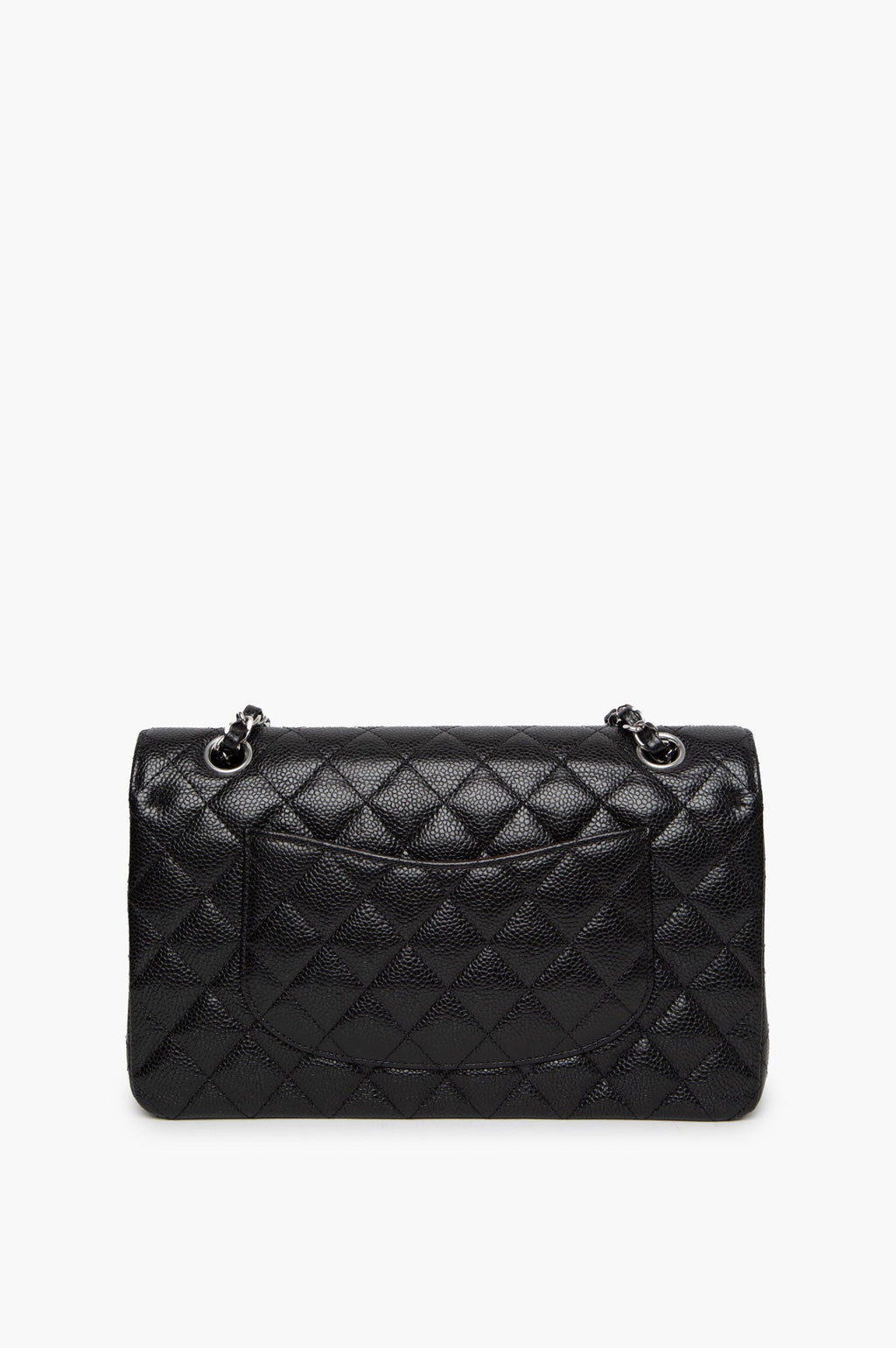 Chanel 2022 Black Caviar Classic Double Flap SHW