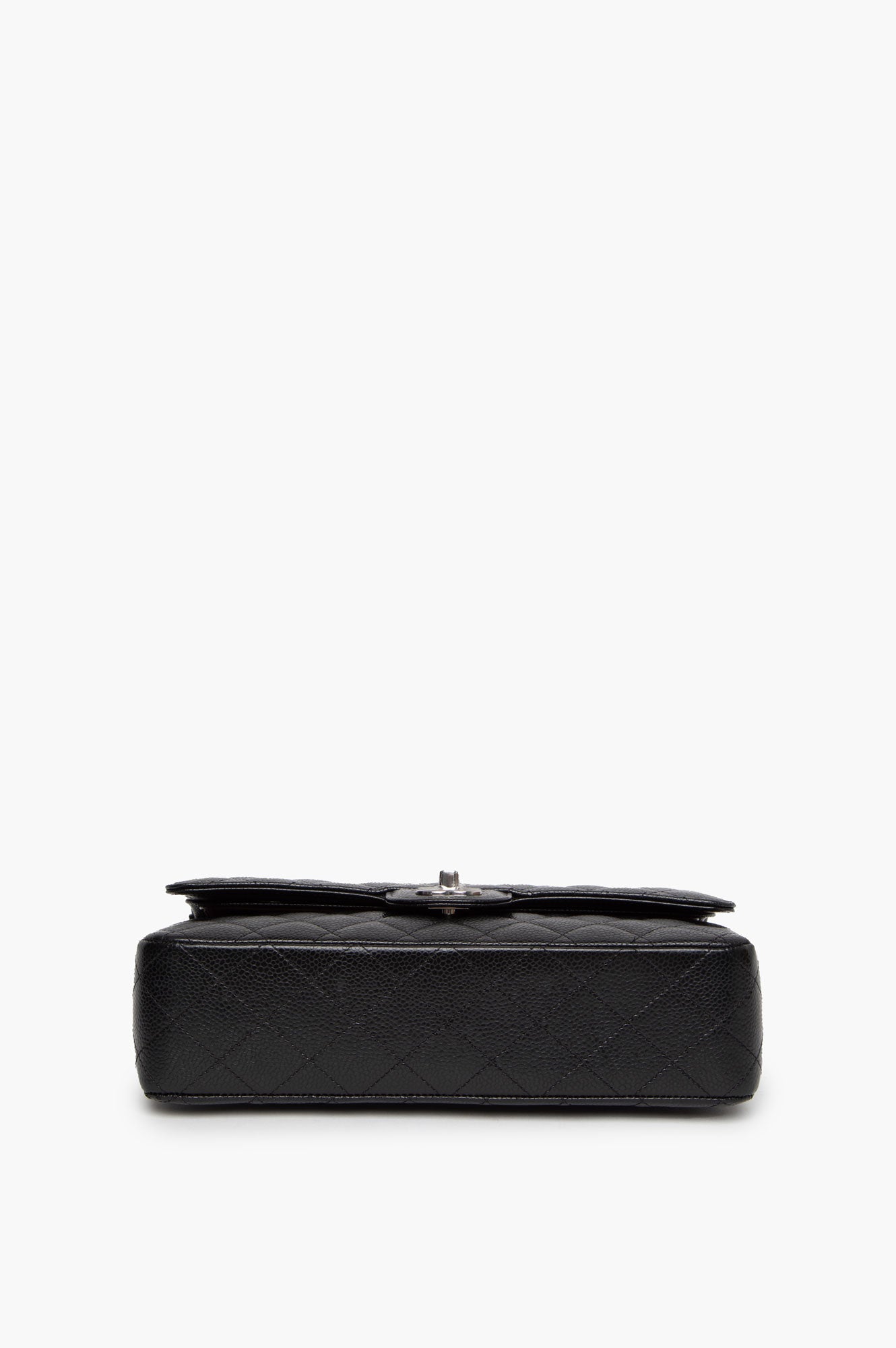Chanel 2022 Black Caviar Classic Double Flap SHW