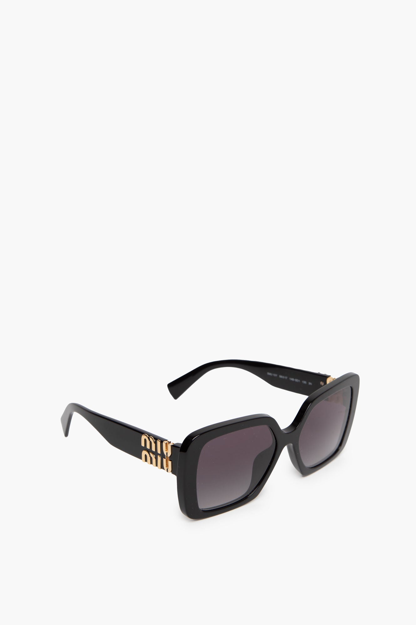 Miu Miu Black Square Frame Side Logo Sunglasses
