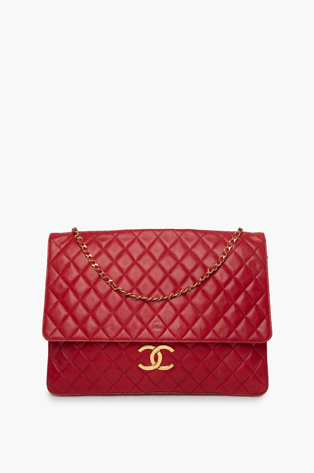 Chanel Vintage Red Classic 3 Way Flap Bag