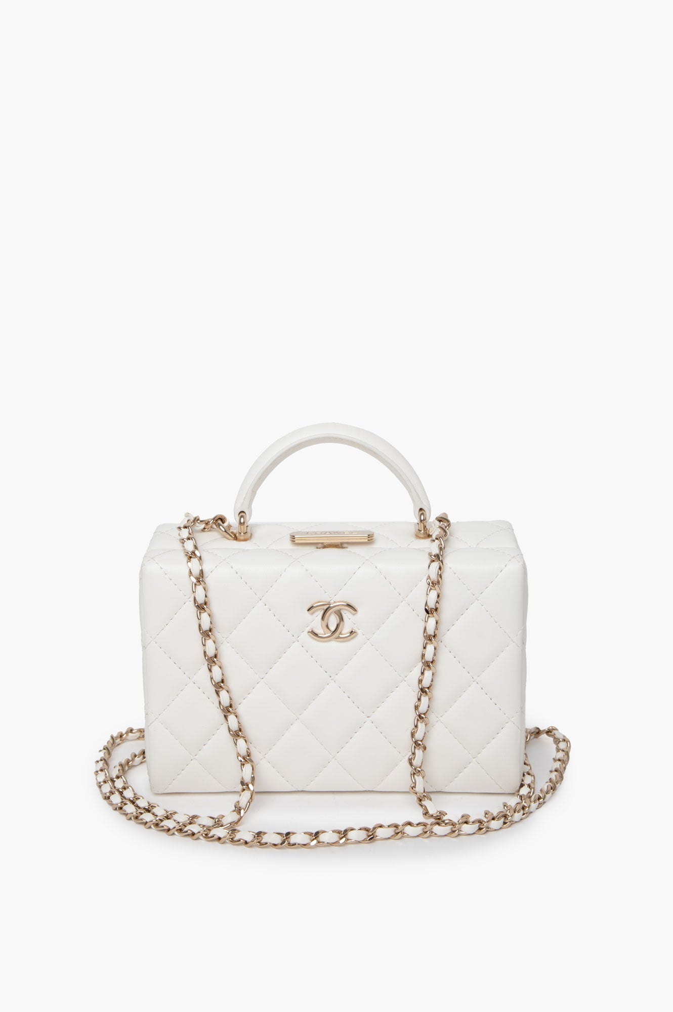 Chanel 2024 White Lambskin Vanity Bag