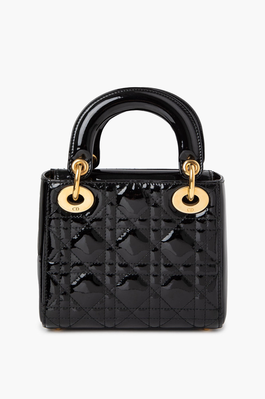Christian Dior Black Patent Mini Lady Dior