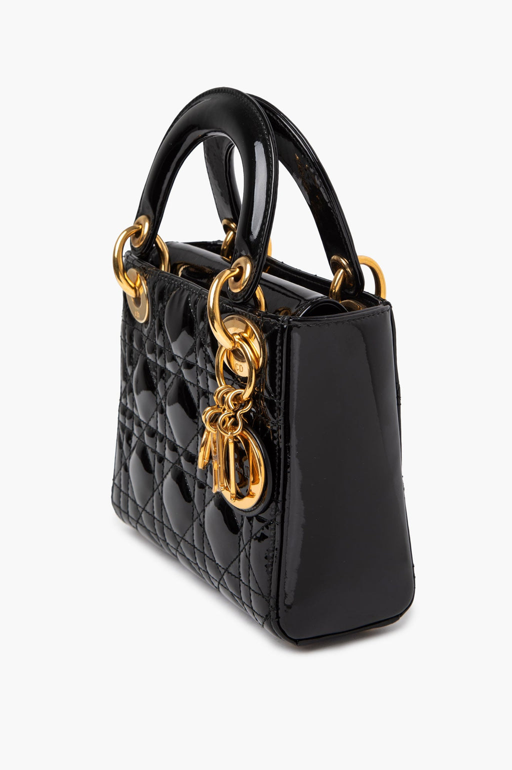 Christian Dior Black Patent Mini Lady Dior