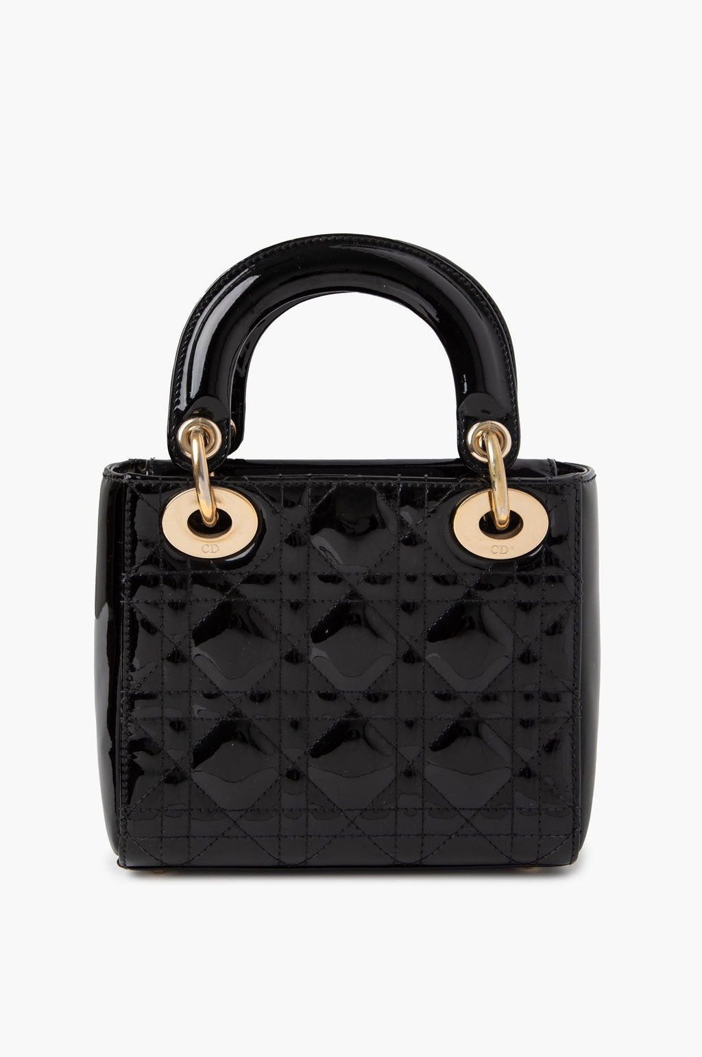 Christian Dior Black Patent Mini Lady Dior