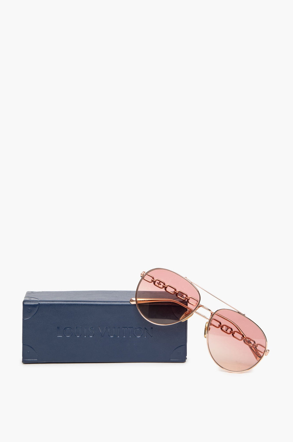 Louis Vuitton Rose Gold Aviator Sunglasses