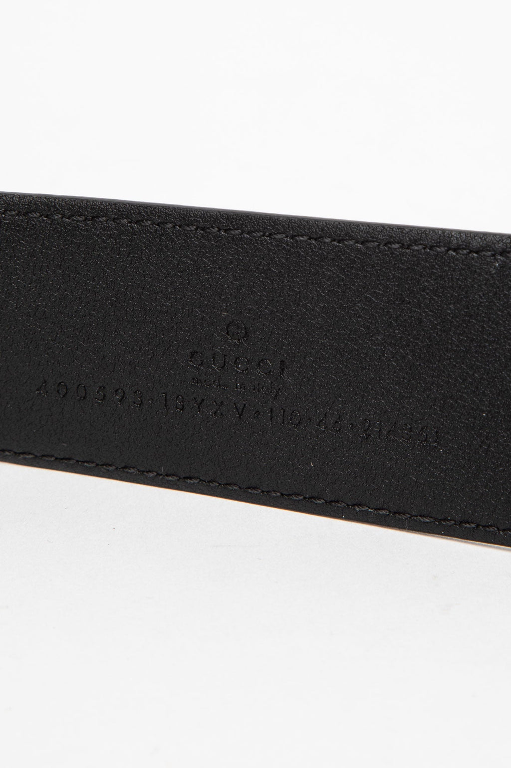 Gucci Marmont Black Leather Belt Size 110 Mens